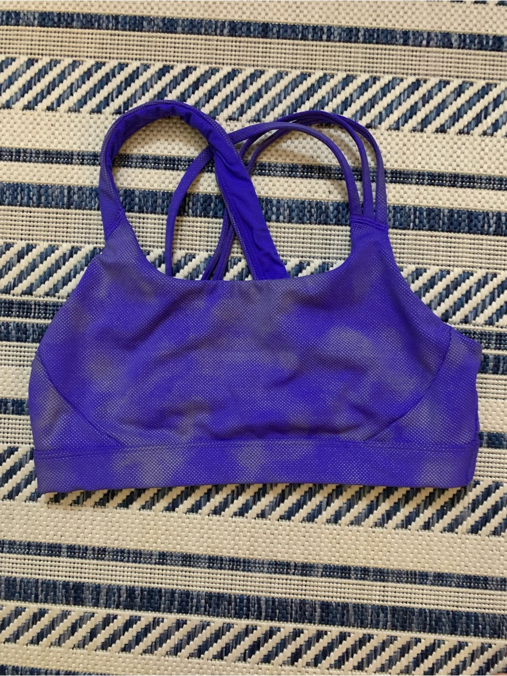 Athleta Purple Strappy Medium-Impact Sports Bra Size Medium EUC
